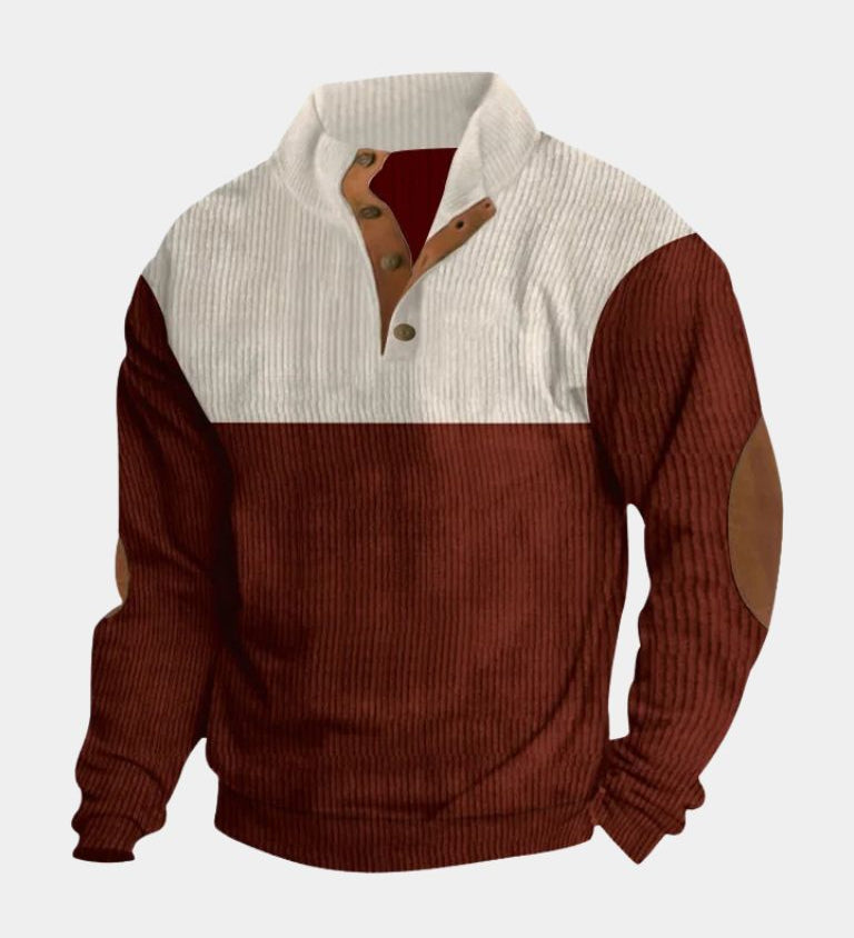 DUMONT LYON | KÕRGE KAELUSEGA KORDUROOST PULLOVER MEESTELE