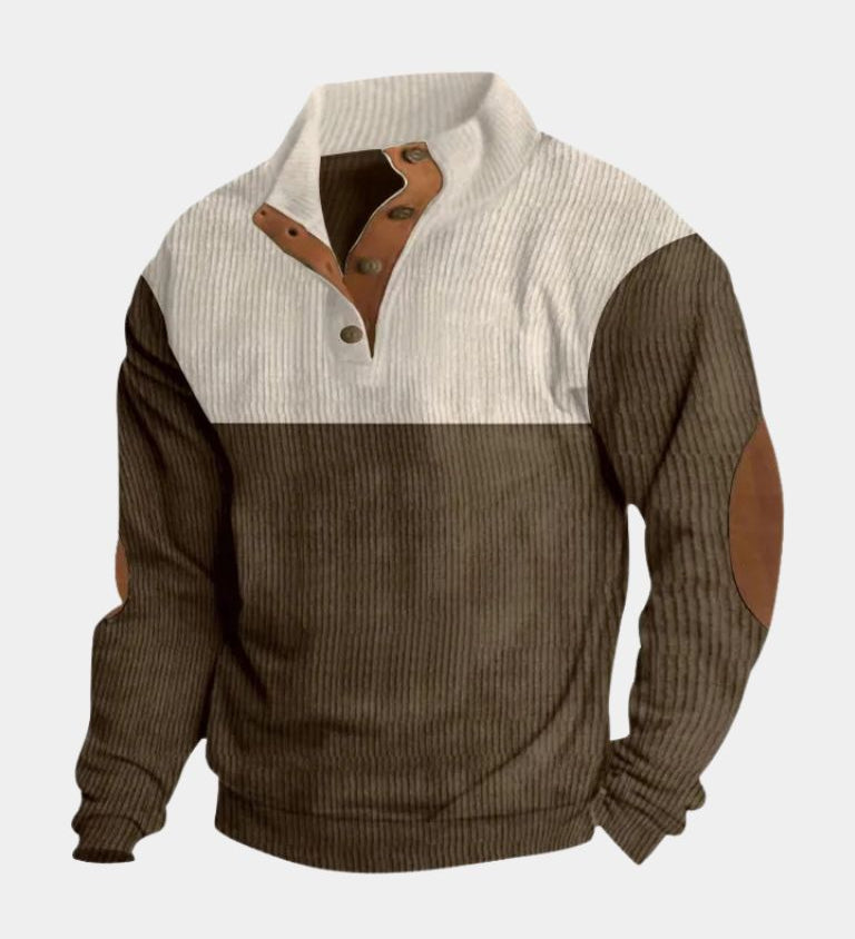 DUMONT LYON | KÕRGE KAELUSEGA KORDUROOST PULLOVER MEESTELE