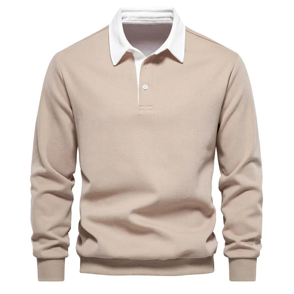 Peeter Signature-Polo Džemper Klassikalise Kontrastiga