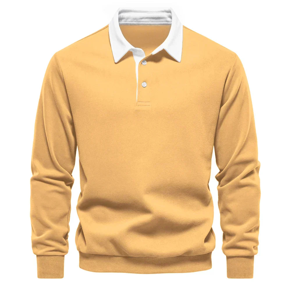 Peeter Signature-Polo Džemper Klassikalise Kontrastiga