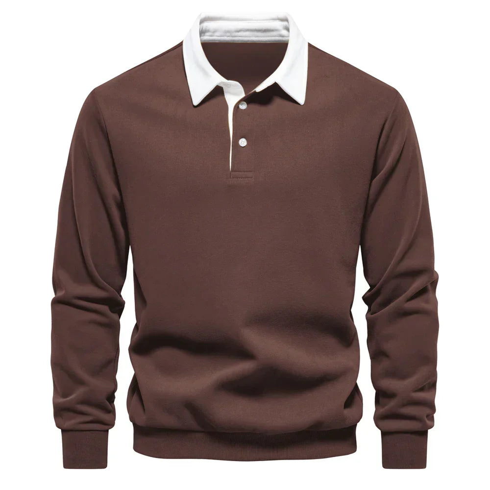 Peeter Signature-Polo Džemper Klassikalise Kontrastiga
