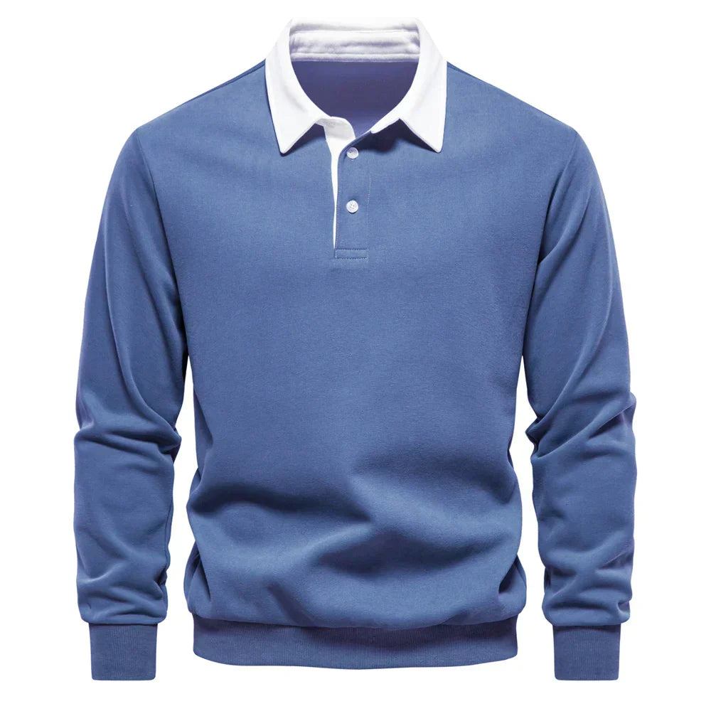 Peeter Signature-Polo Džemper Klassikalise Kontrastiga
