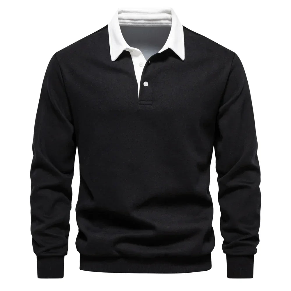 Peeter Signature-Polo Džemper Klassikalise Kontrastiga