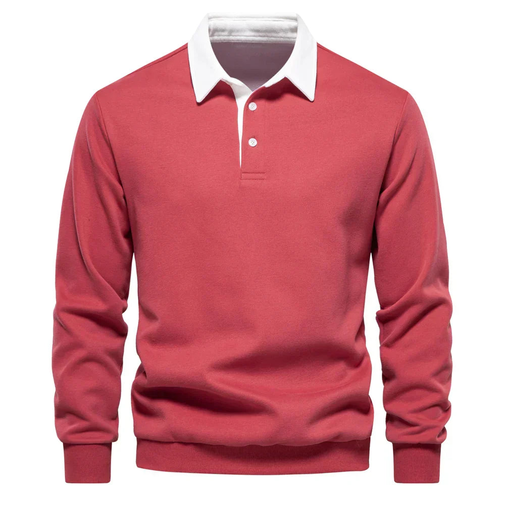 Peeter Signature-Polo Džemper Klassikalise Kontrastiga