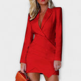 Gabriela - Elegantne Blazer Kleit Sügava Dekoltee'ga