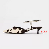 Loomaprintiga slingback-kontsad